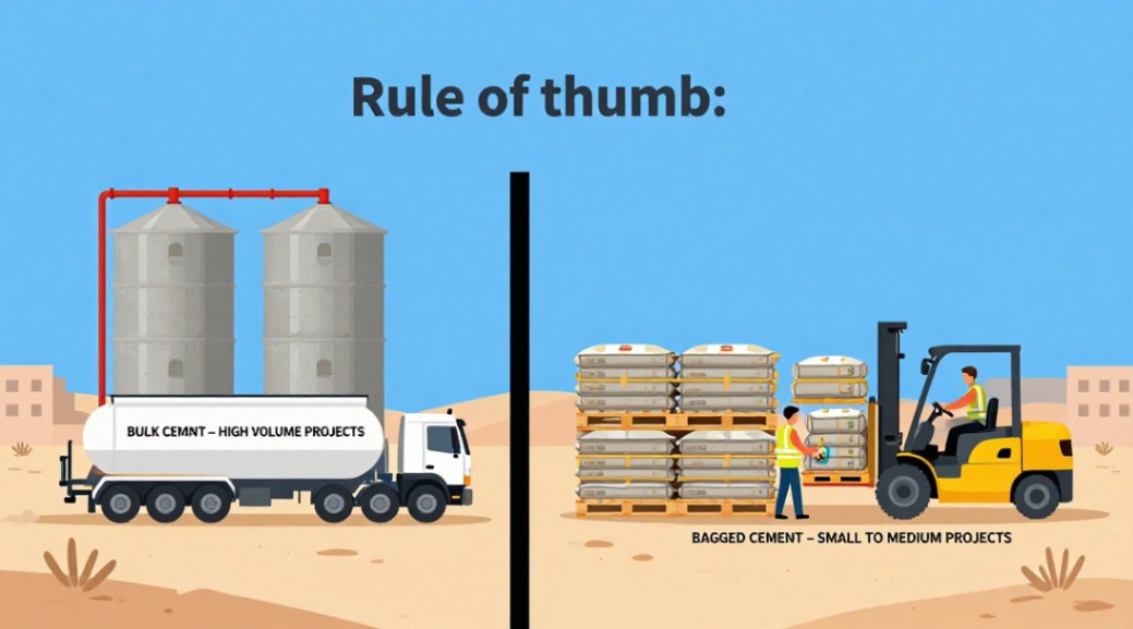 Bulk vs bagged cement comparison for construction projects in the Middle East